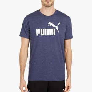 NWT Puma Men Short Sleeve Blue Logo Tee Size Medium